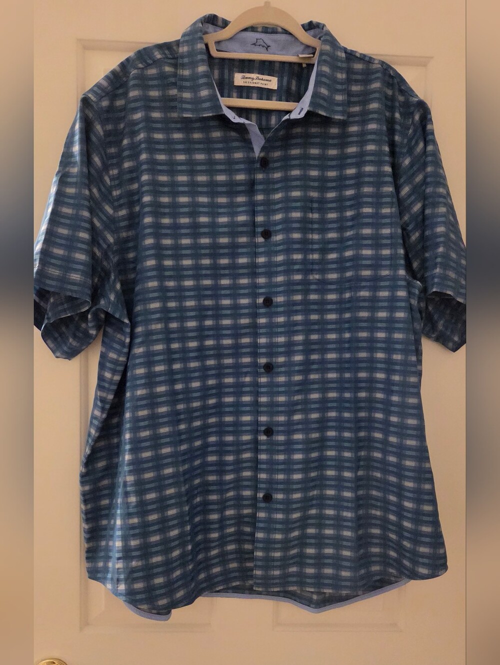 Tommy Bahama Mens Coconut Point Pixel Camp Short-Sleeve Button-Up Shirt 2XLT